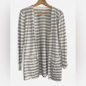 Billabong Black and White Striped Cardigan